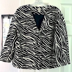 Chico’s Zebra Print Jacket